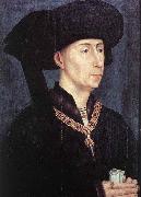 WEYDEN, Rogier van der Portrait of Philip the Good after oil on canvas